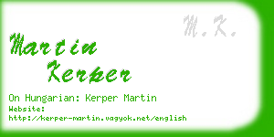 martin kerper business card